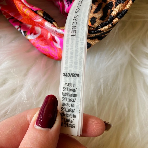 NWT Victoria’s Secret Venice Leopard and Floral Bandeau with High Rise Bottoms - Picture 6 of 7